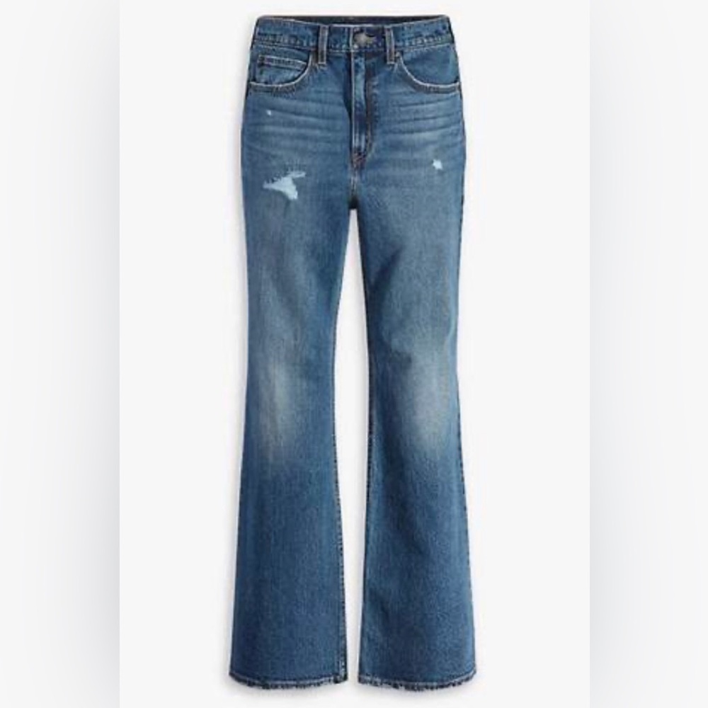 Levis Premium 70s High Flare Jeans High Waist Denim Vintage Style Size 31 NWOT